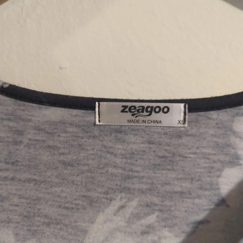 Zeagoo Long Sleeve V-Neck Ruched Blouse Size XL - Picture 2 of 7